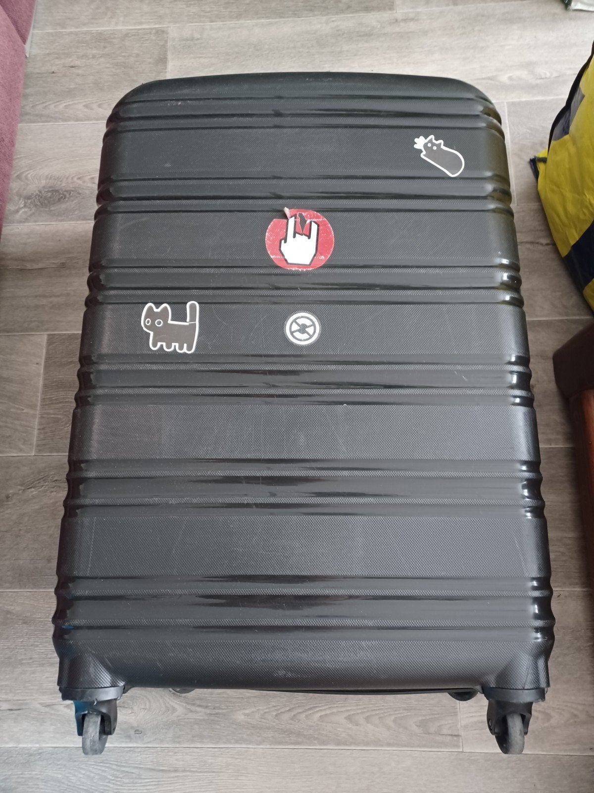 Zwarte TravelZ koffer met TSA slot en wieltjes, Ophalen