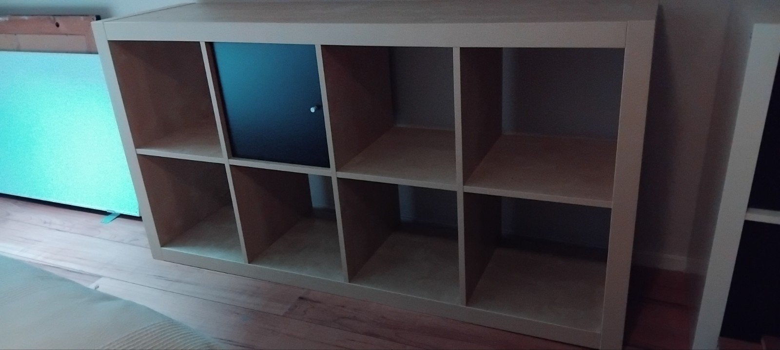 IKEA Kallax kast berken 77x147 cm met deur, Ophalen, Met deur(en), 150 tot 200 cm, Zo goed als nieuw