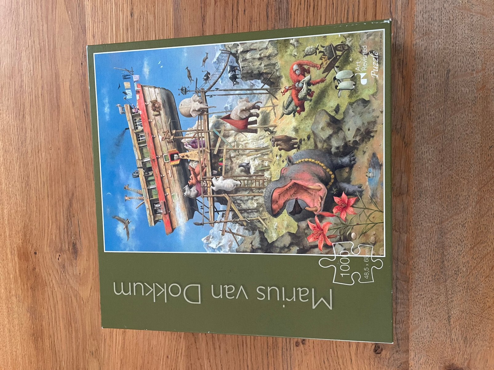 Marius van Dokkum. 1000 stukjes. De ark van Noach, Hobby en Vrije tijd, Denksport en Puzzels, Ophalen of Verzenden, 500 t/m 1500 stukjes