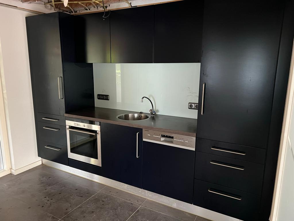Keuken met Siemens oven & vaatwasser. Zelf demonteren, Ophalen, Blauw, Enkelwandige keuken, Zo goed als nieuw
