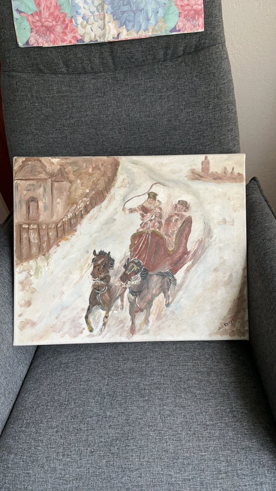 Schilderij 60 bij 40 cm, Ophalen