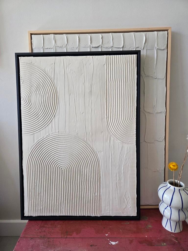 Abstract Kunstwerk 50x70 cm met Baklijst, Ophalen