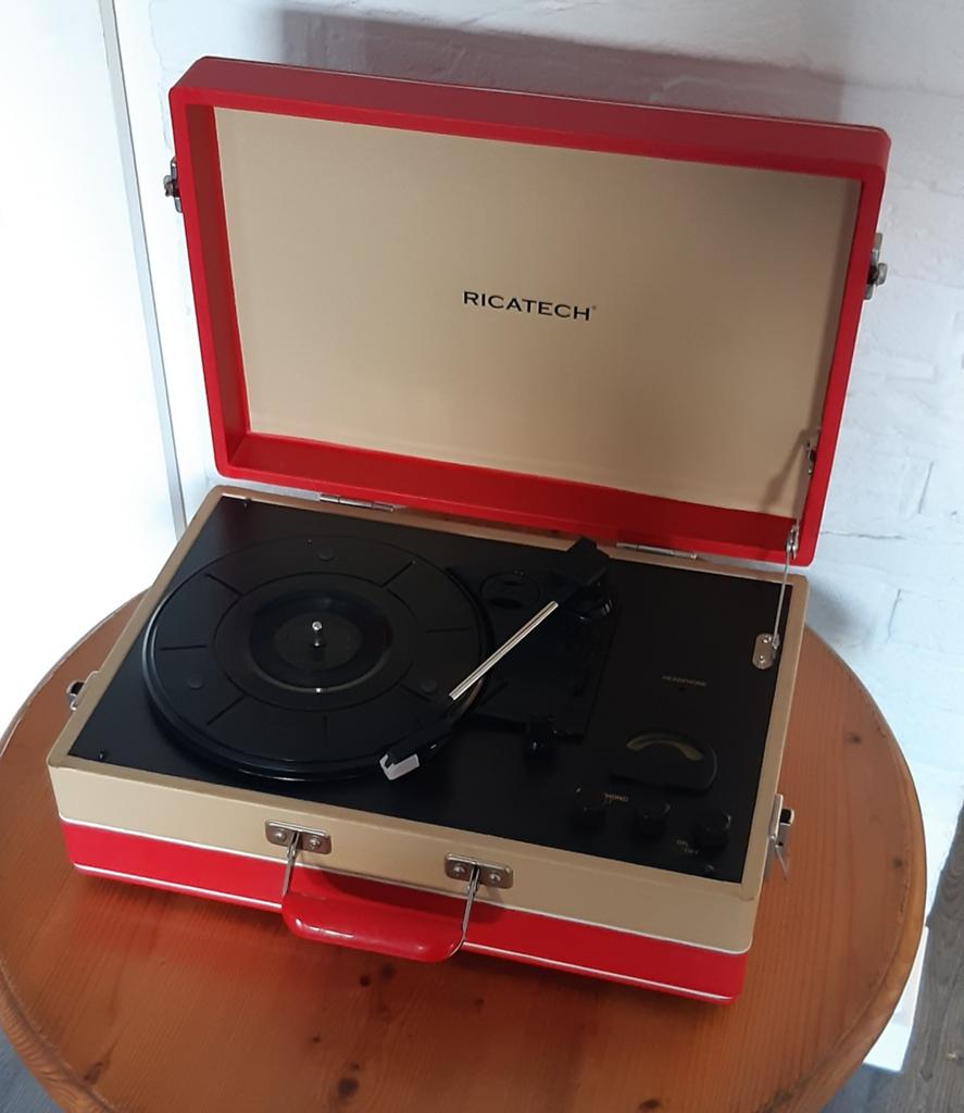 Ricatech RTT95 Koffer Platenspeler Rood/Beige, Overige merken, Gebruikt, Ophalen of Verzenden, USB-aansluiting