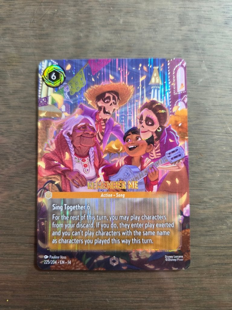 Remember me 225 Enchanted Hyperia city Lorcana Disney, Ophalen of Verzenden, Nieuw, Losse kaart, Foil