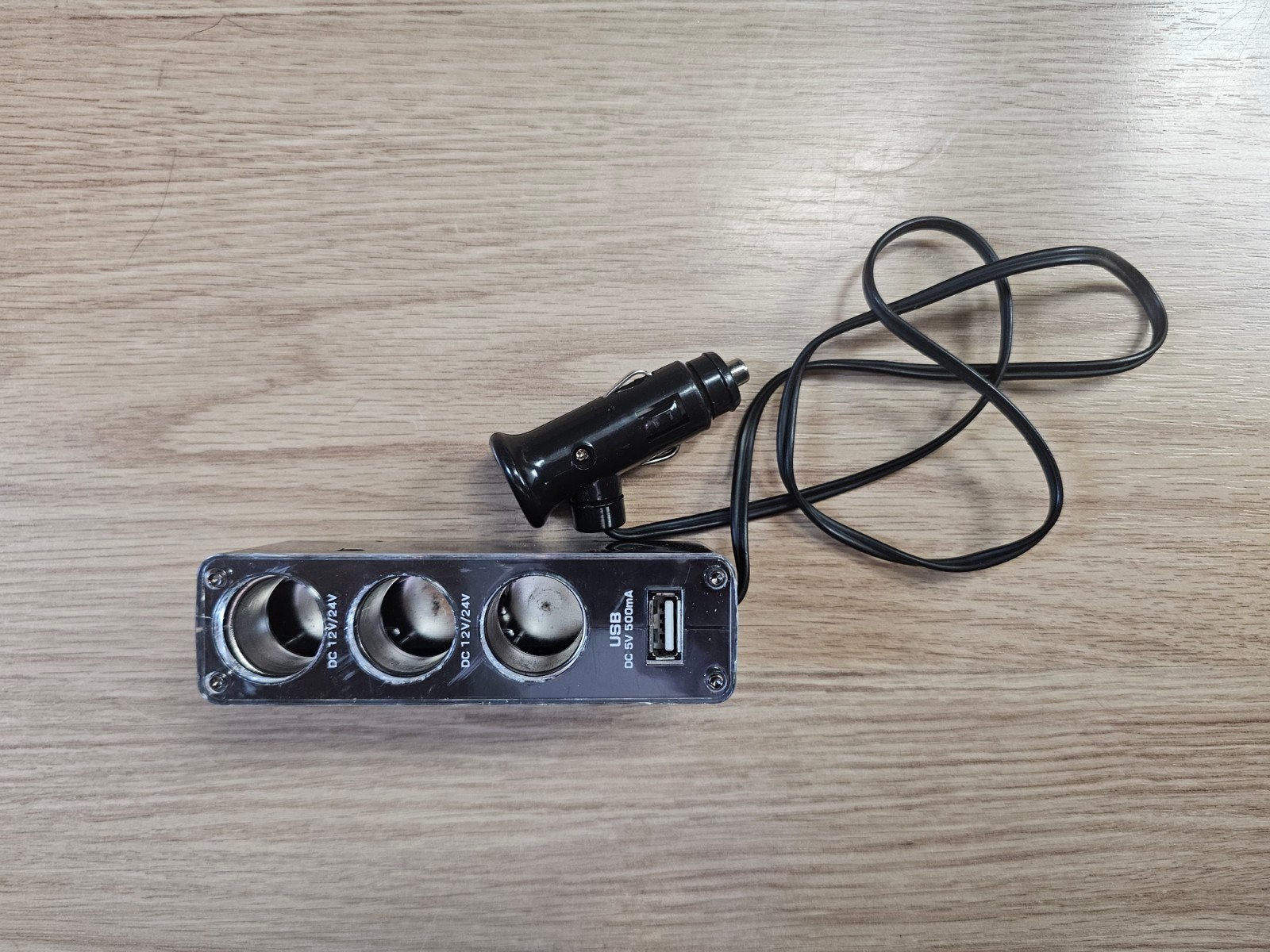 12V/24V Autostekker Splitter met USB-poort, Ophalen of Verzenden, Gebruikt