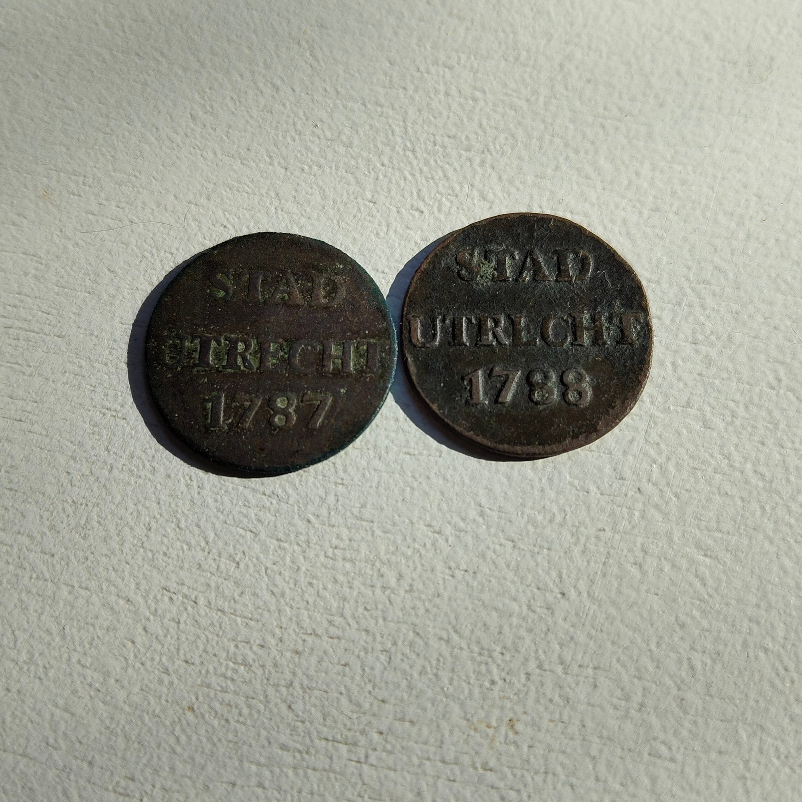 Duiten Utrecht 1787 en 1788, Postzegels en Munten, Ophalen of Verzenden, Vóór koninkrijk, Overige waardes