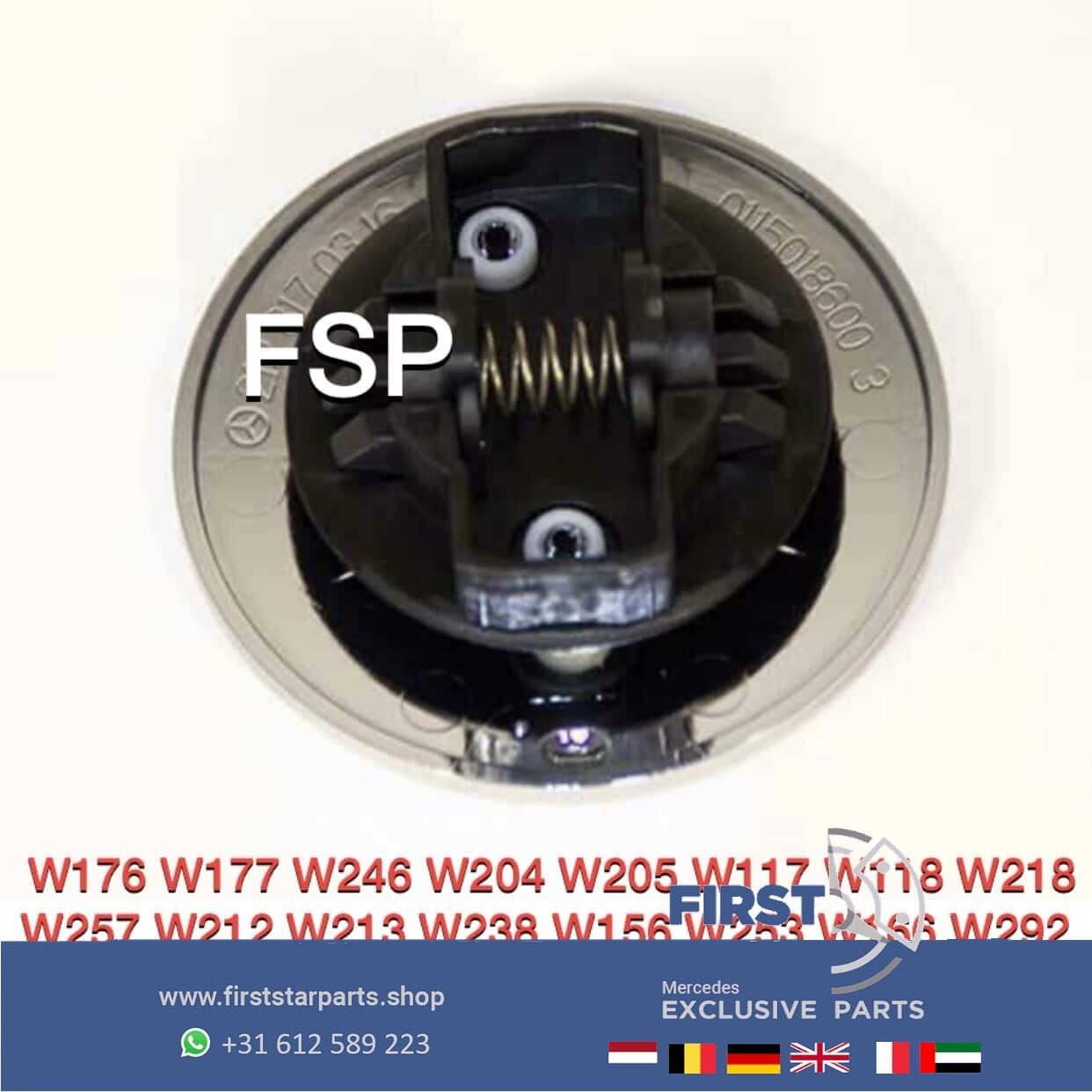 Mercedes MOTORKAP LOGO BLAUW EMBLEEM W176 W177 W246 W247 W11, Gebruikt, -, Ophalen of Verzenden, -