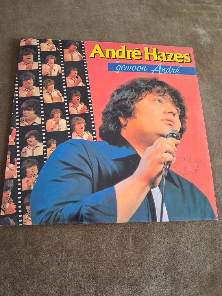 André Hazes - Gewoon André LP - Gesigneerd, Gebruikt, 1980 - 1989, Ophalen of Verzenden, Levenslied of Smartlap