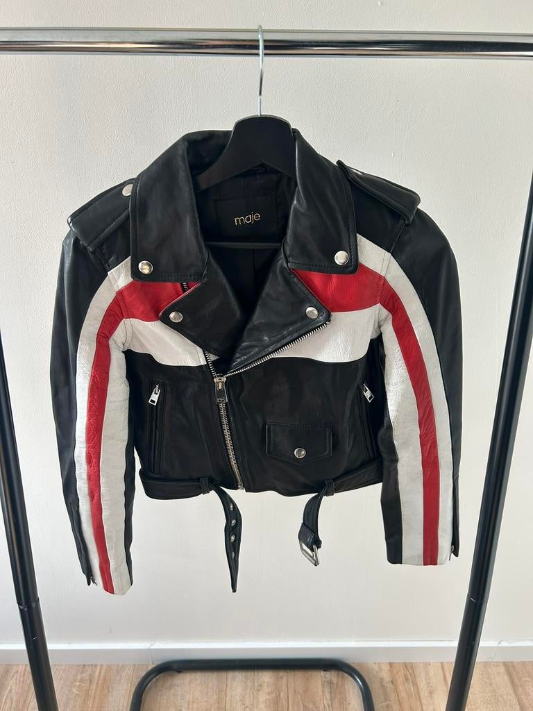 Maje jas – stijlvol model – maat S, Motoren, Kleding | Motorkleding, Jas | leer, Tweedehands, Ophalen of Verzenden