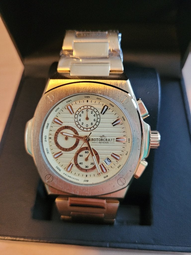 Rotorcraft Arcane Sport Chrono RC5005 t.w.v € 549-, Geel, Nieuw, Ophalen of Verzenden, Waterdicht