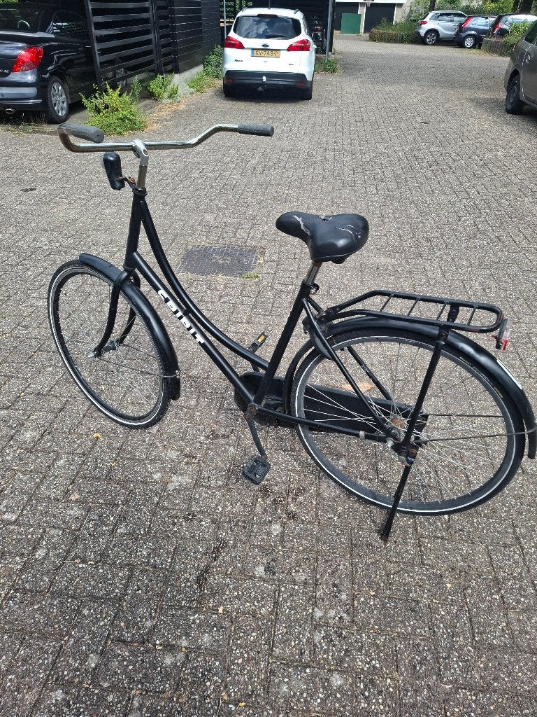 Zwarte Fiets, Terugtraprem, Gebruikt, 50 tot 53 cm, Ophalen