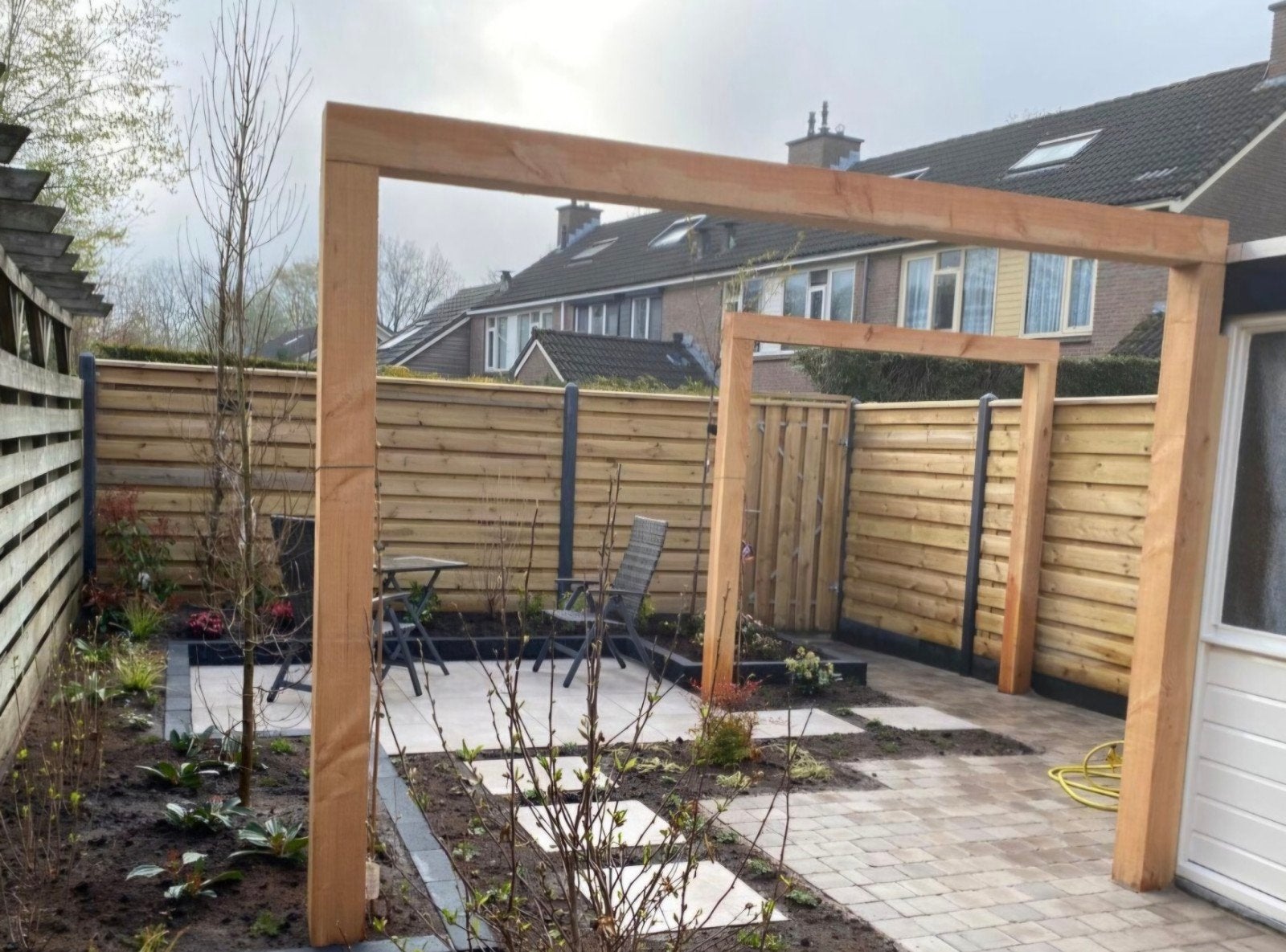 Bouwpakket pergola met douglas palen en toebehoren, Ophalen, Nieuw, 250 cm of meer, Palen