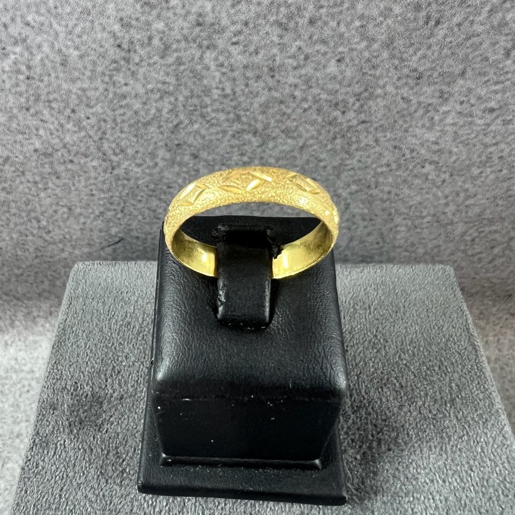 Gouden Ring | 21k | 5,13g | bandring bewerkt | mt20 | 417073