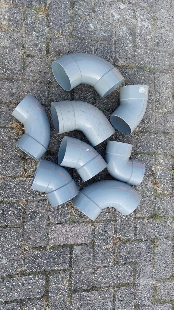 Diverse bochten, 110 mm, Bochten, Gebruikt, Pvc, Ophalen of Verzenden