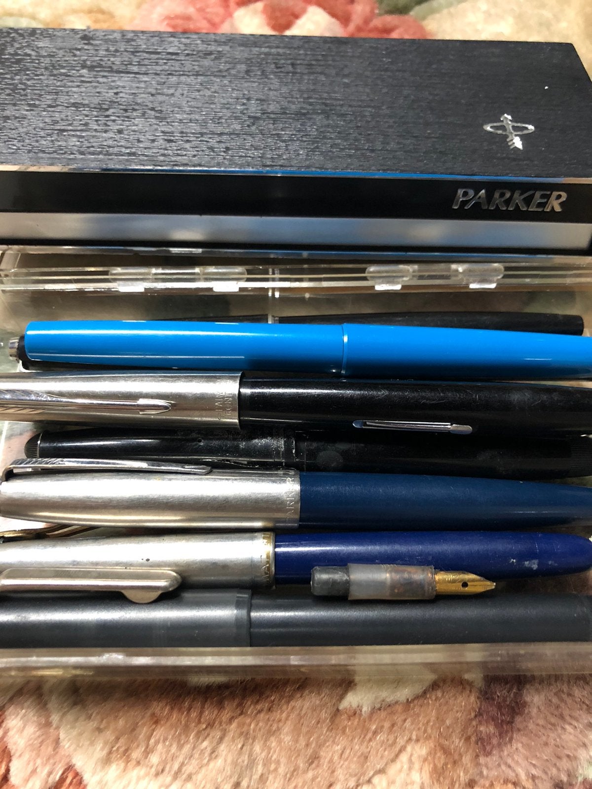 Verzameling pennen., Gebruikt, Met doosje, Ophalen of Verzenden, Parker