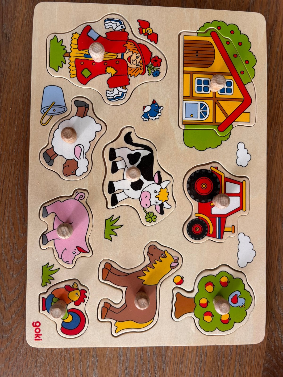 Goki puzzel, Ophalen, 2 tot 4 jaar, Zo goed als nieuw, Van hout