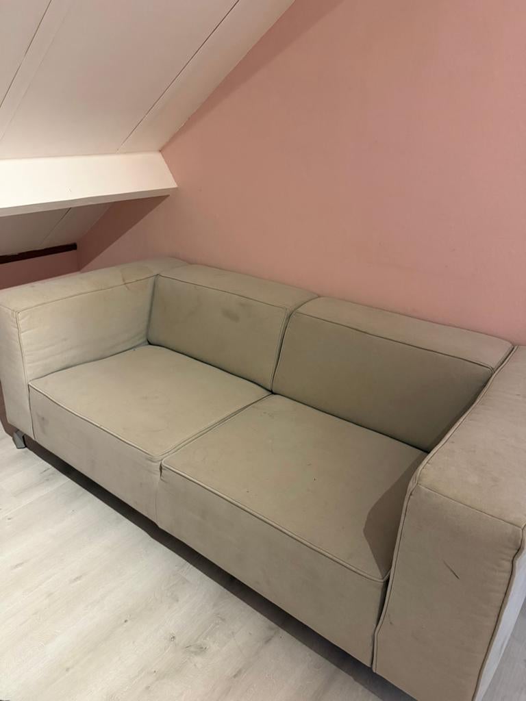 Comfortabele 2-zitsbank - grijs, Ophalen, Gebruikt, 150 tot 200 cm, Tweepersoons