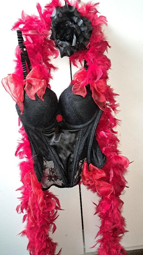Burleske / Burlesque korset set - Nieuw - Maat L, Verzenden, Maat 42/44 (L), Nieuw, Overige thema's