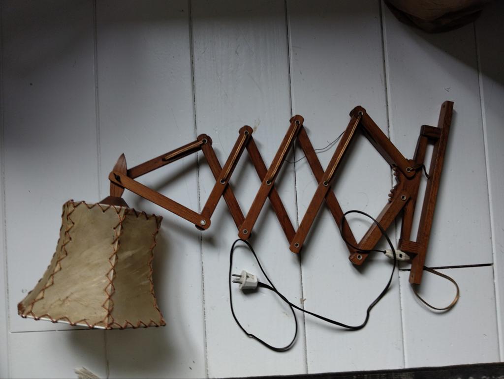 Vintage schaarlamp, Ophalen of Verzenden