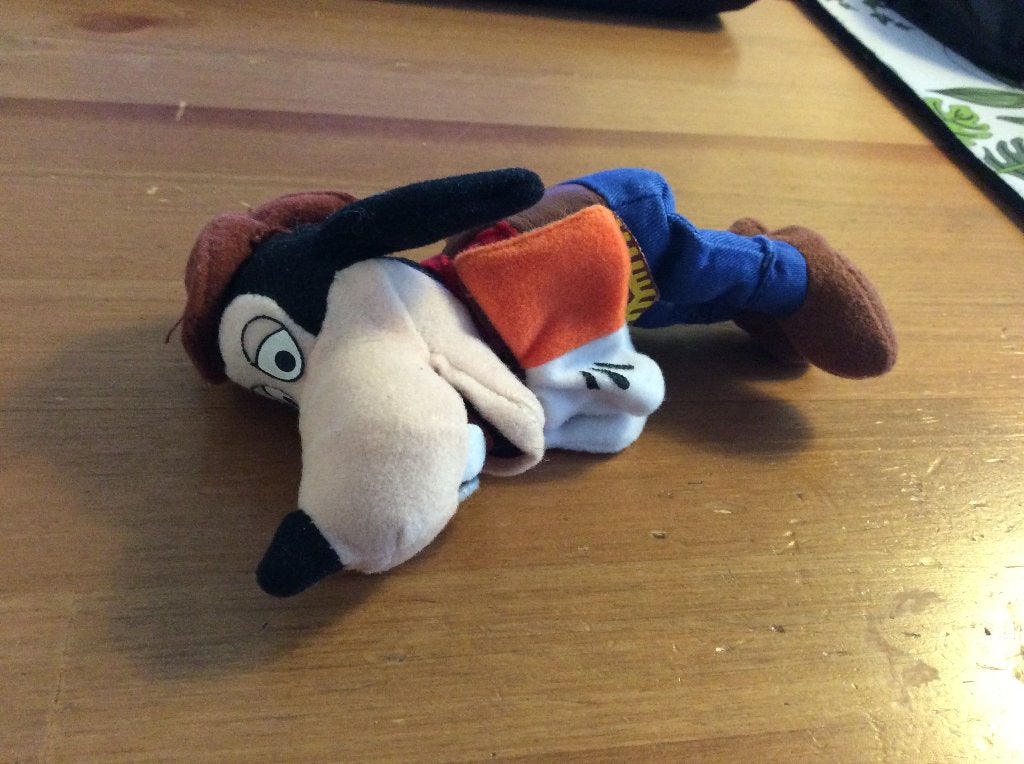 Disneyland Paris 2000 knuffel cowboy Goofy 15 cm. Mc Donalds, Verzamelen, Ophalen of Verzenden, Goofy of Pluto, Gebruikt, Knuffel