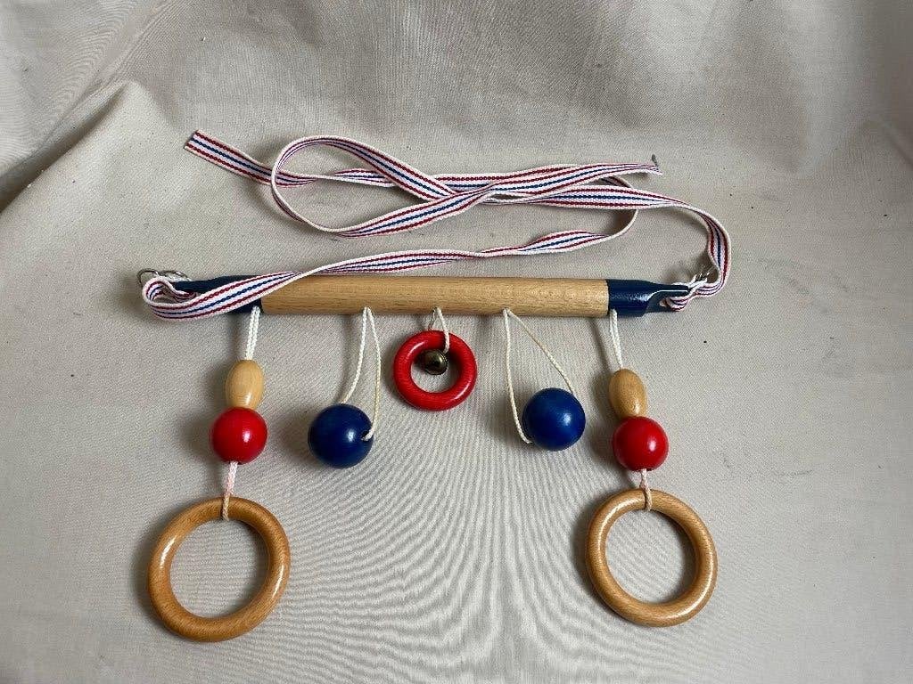 Vintage houten babygym boxtrapeze, Ophalen of Verzenden, Gebruikt, Babygym