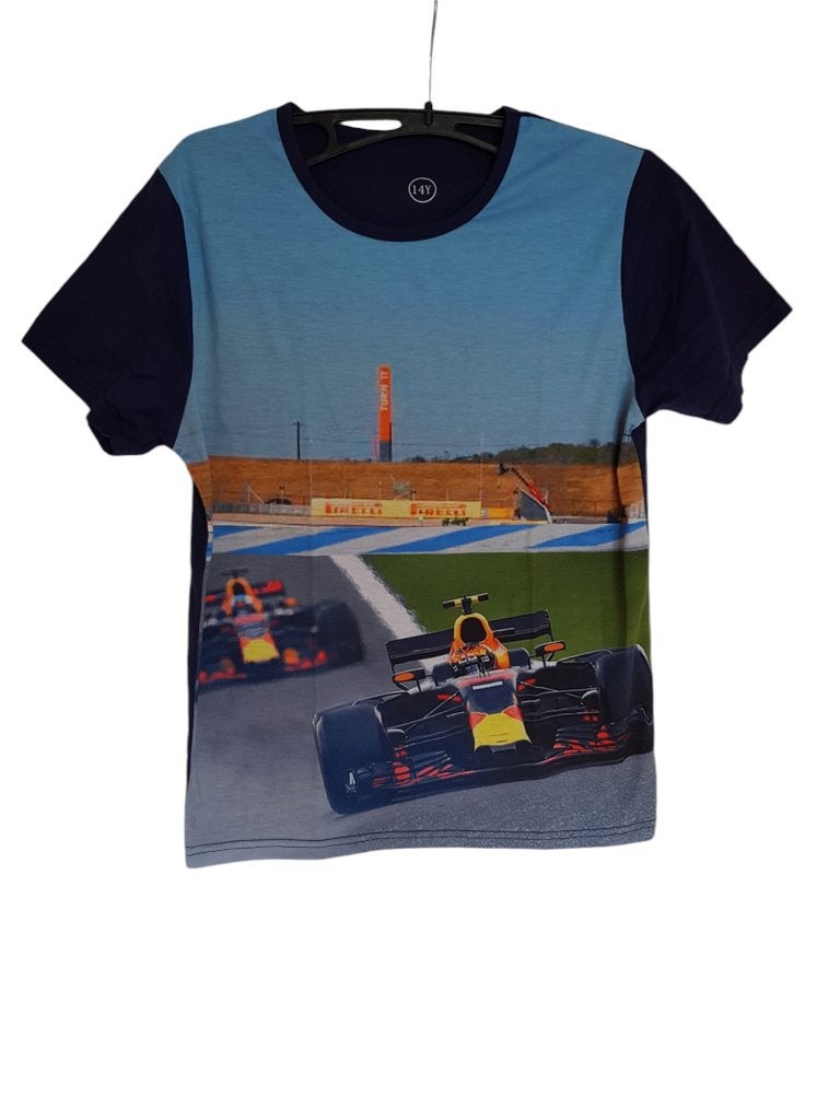 Gaaf Formule 1/ Red Bull fotoshirt maat 14/164., Verzenden, Zo goed als nieuw, Jongen, Shirt of Longsleeve