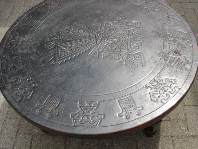 Vintage salontafel design Angel Pazmino, Ophalen, Gebruikt, Rond, 50 tot 100 cm