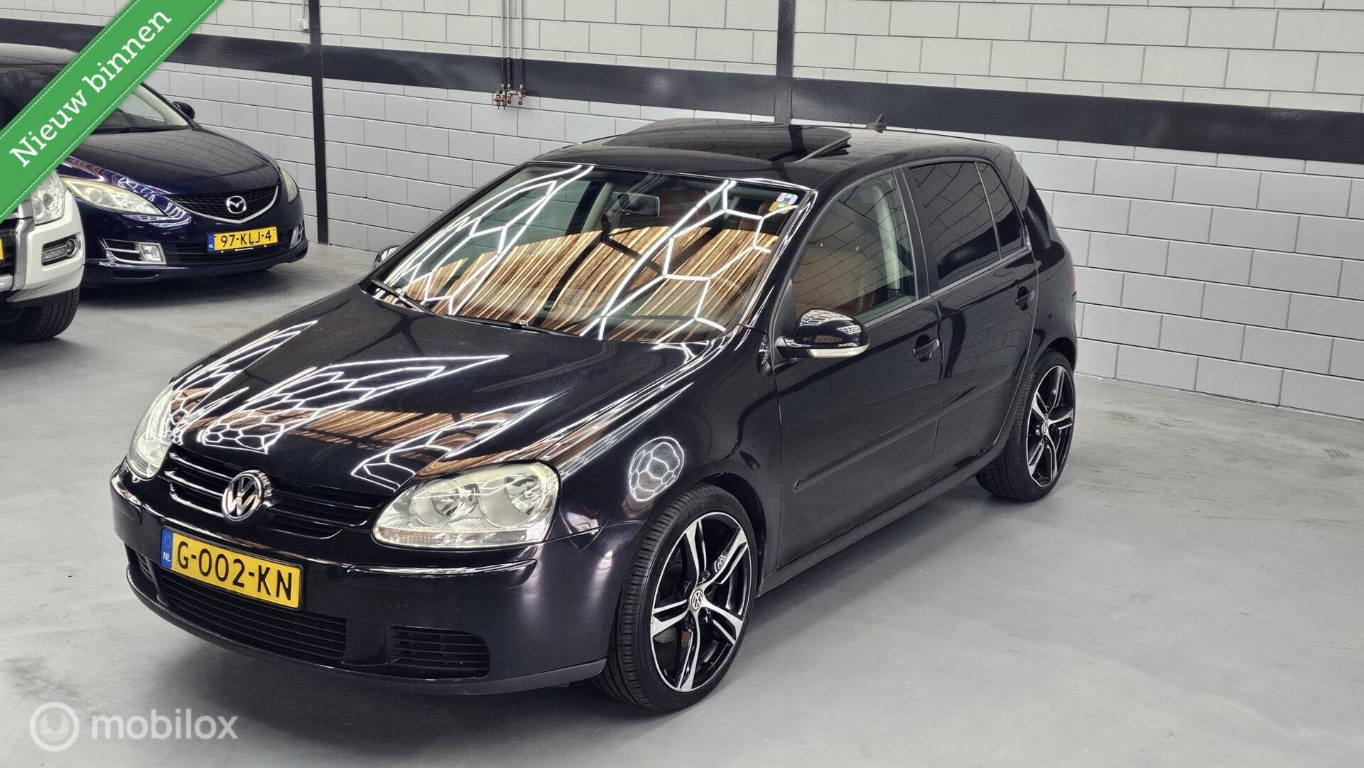 Volkswagen Golf 1.9 TDI Comfortline Bj 2008 Airco leer, Voorwielaandrijving, Gebruikt, 1226 kg, Zwart