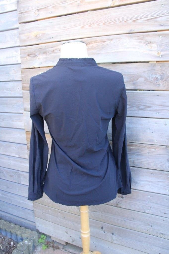 Blouse zwart Jane Lushka rouche mt Xs travel vaste prijs, Kleding | Dames, Blouses en Tunieken, Zwart, Ophalen of Verzenden, Zo goed als nieuw