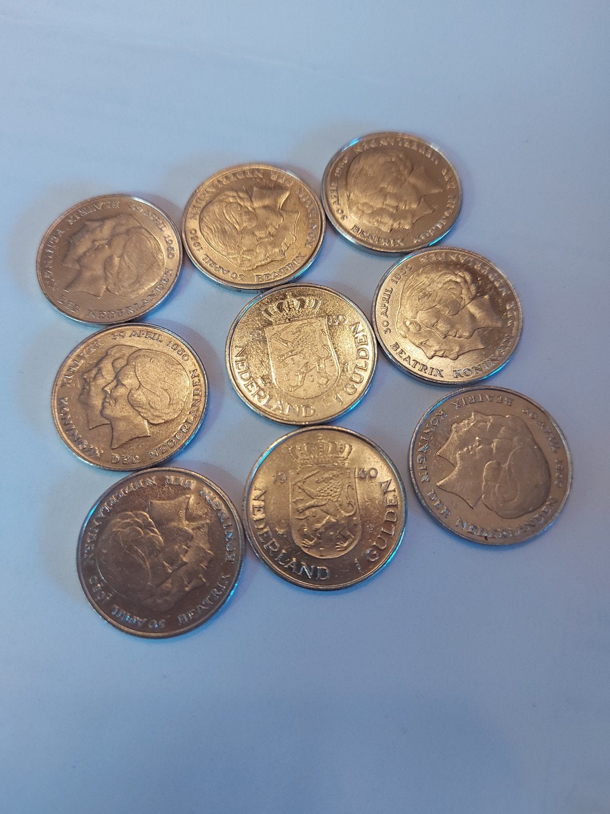 1980 Dubbele Koppen Gulden - Koningin Beatrix, Ophalen of Verzenden, Koningin Beatrix, 1 gulden, Losse munt
