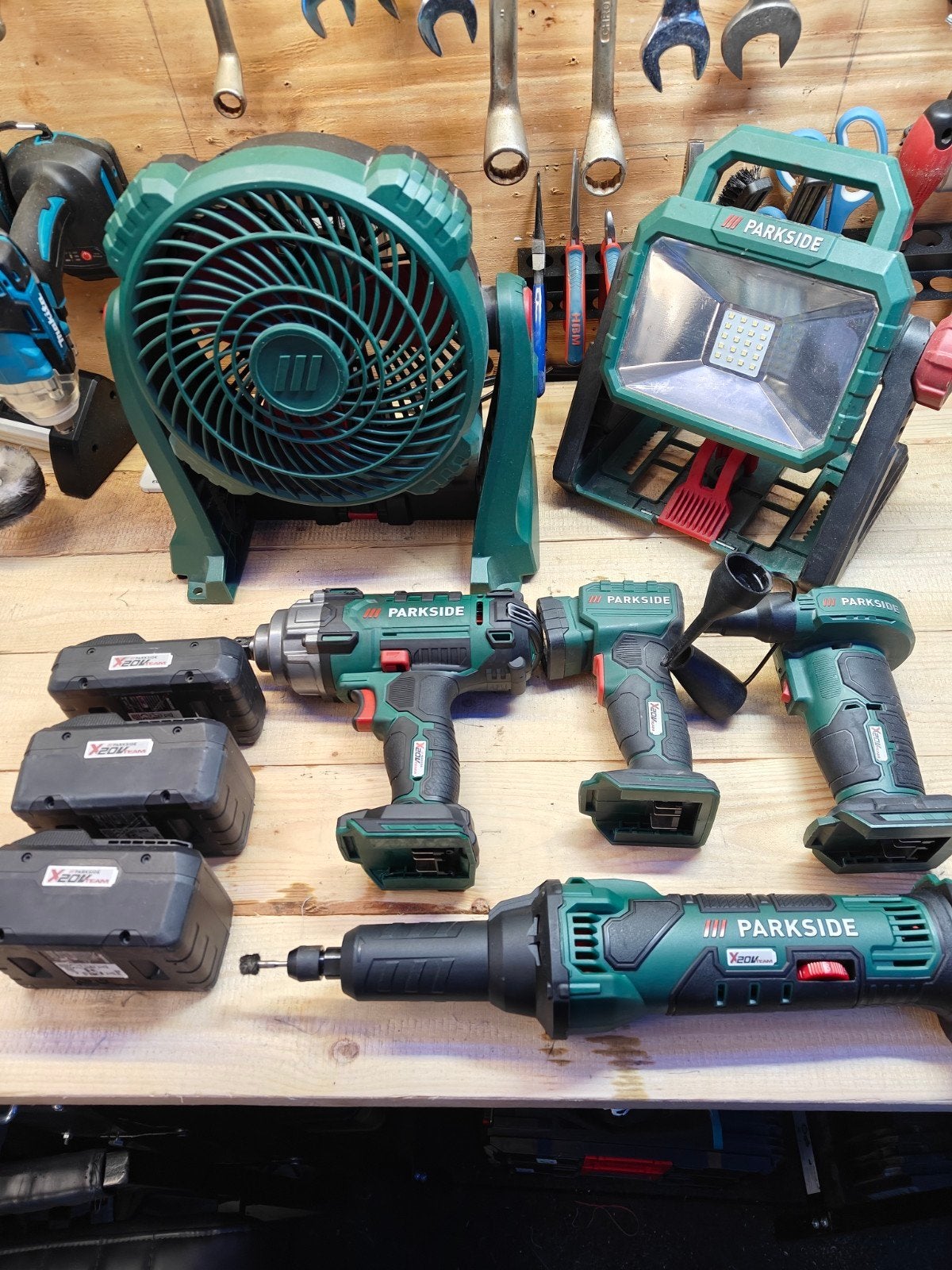 Parkside 20V Accu Gereedschap Set met Smart Accu's, Ophalen of Verzenden