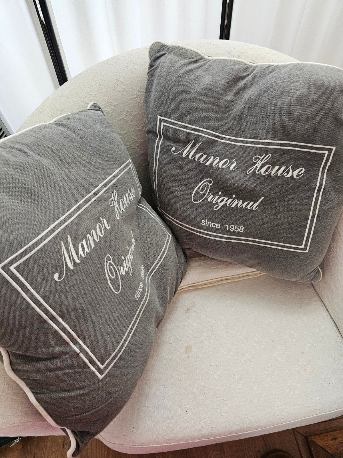 Landelijke kussens van Mood Collection - Grijs, Overige merken, Gebruikt, Met print, Vierkant
