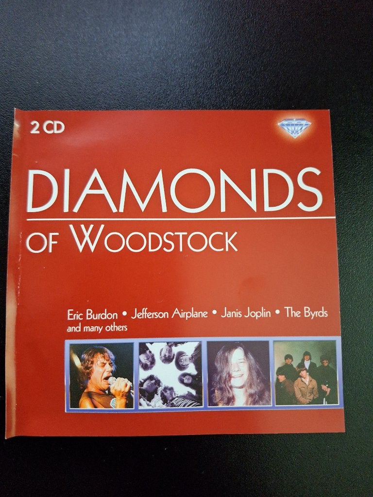 Various - Diamonds of woodstock, Gebruikt, Pop, Ophalen of Verzenden, Inclusief boekje