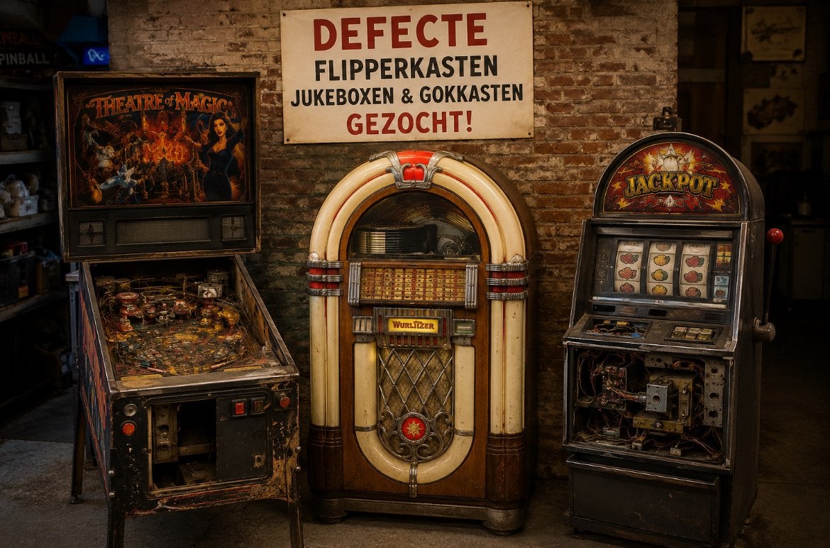 Flipperkasten, Jukeboxen & Gokkasten Gezocht, Verzamelen, Automaten | Flipperkasten, Overige merken, Gebruikt, Overige typen, Overige soorten