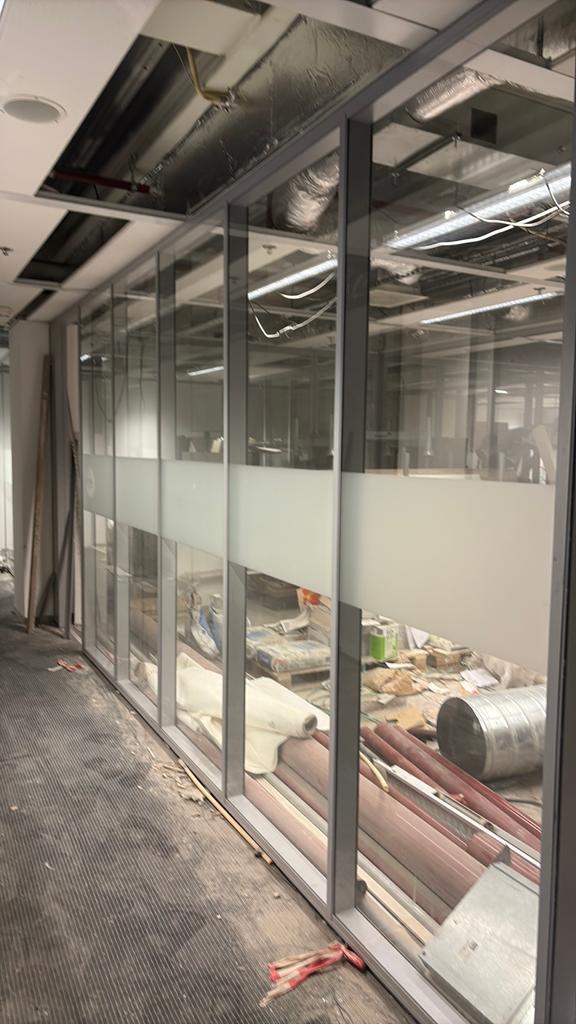 Glascassete glaswand glazenwand 31m1, Doe-het-zelf en Verbouw, Glas en Ramen, Ophalen, Minder dan 80 cm, 80 tot 120 cm, Zo goed als nieuw