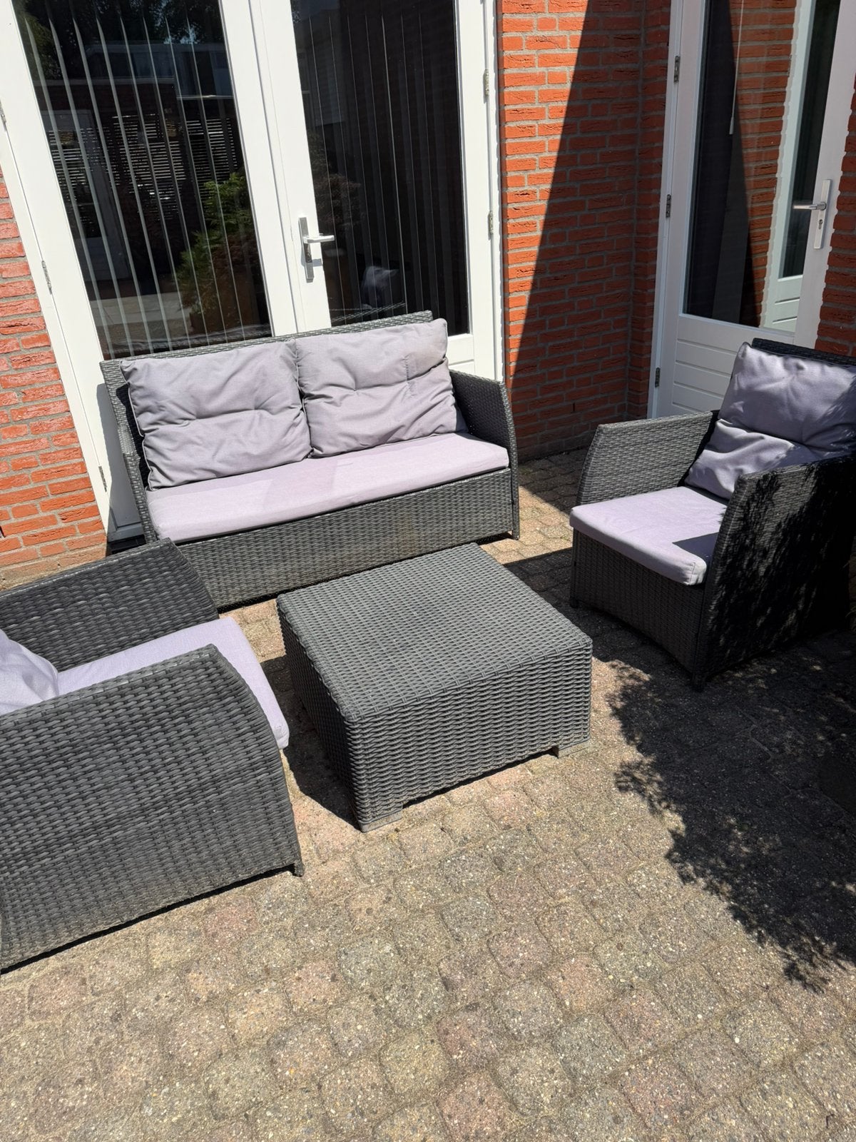 Loungeset, Tuin en Terras, Ophalen, 4 zitplaatsen, Gebruikt, Loungeset