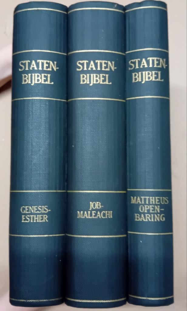 Statenvertaling met kanttekeningen in 3 delen, Ophalen of Verzenden, Zo goed als nieuw, Christendom | Protestants
