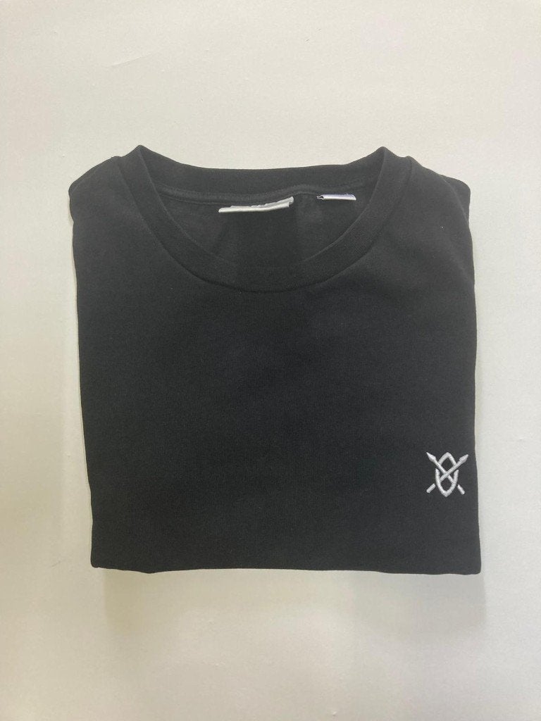 Daily Paper T-shirt Embroidered Logo - XS - Black, Zwart, Ophalen of Verzenden, Zo goed als nieuw, Daily Paper