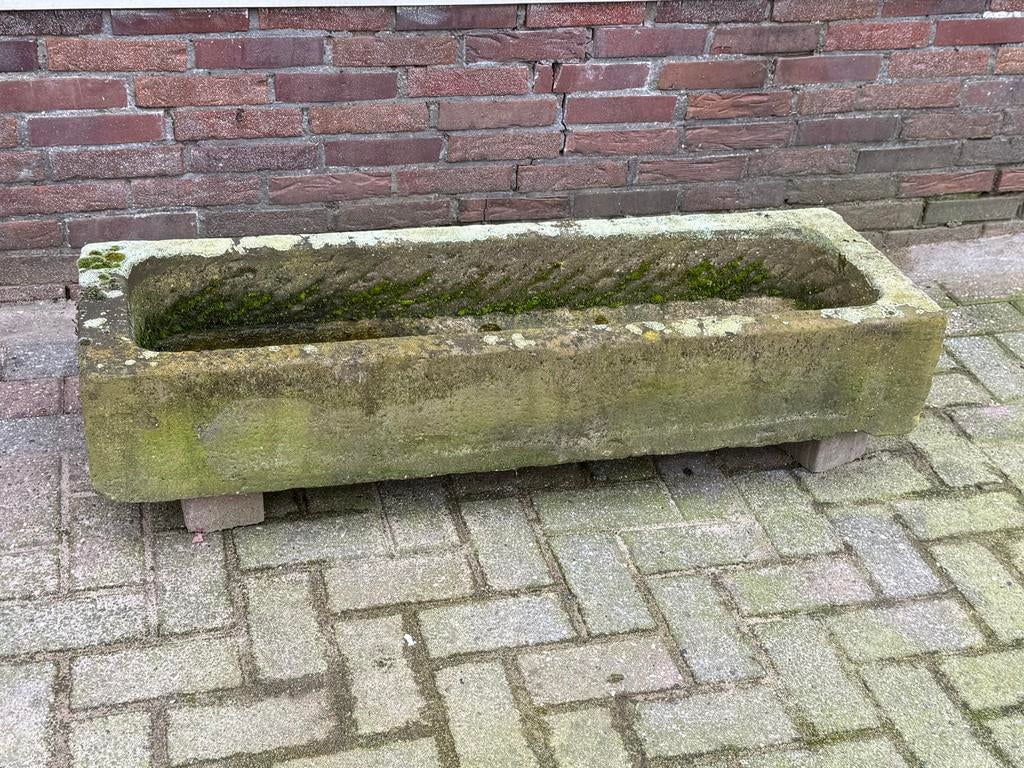 Mooie  Bentheimer Stenen Trog bloembak, Ophalen, Steen, Gebruikt, Minder dan 30 cm