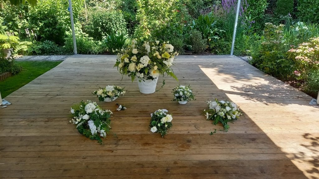bruidsboeketen van zijde bloemen, Ophalen, Handgemaakt, 100 cm, Zijde