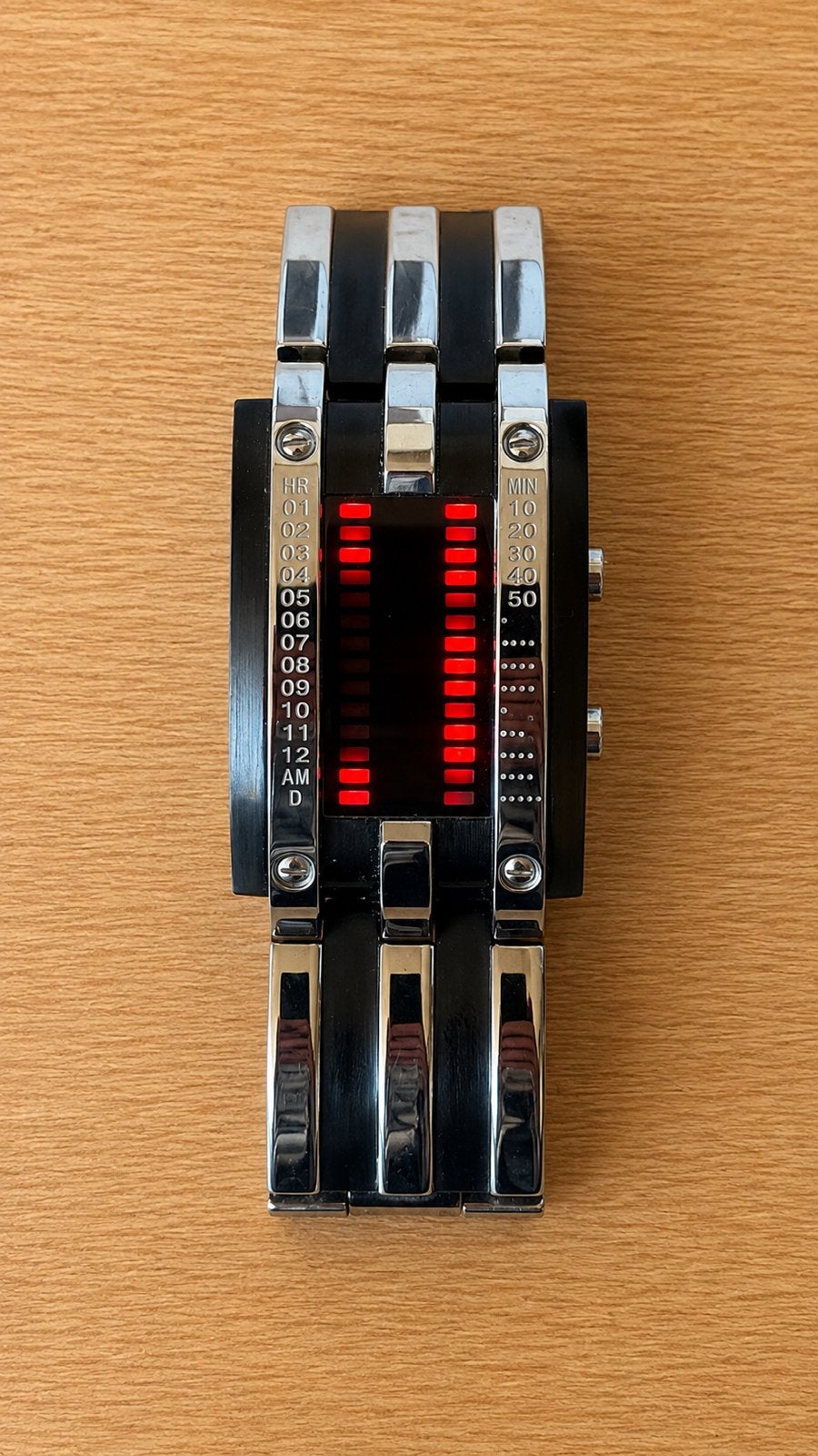 STORM MK2 Circuit herenhorloge– Rode LED – circa 2008, Sieraden, Tassen en Uiterlijk, Horloges | Heren, Staal, Staal, Polshorloge