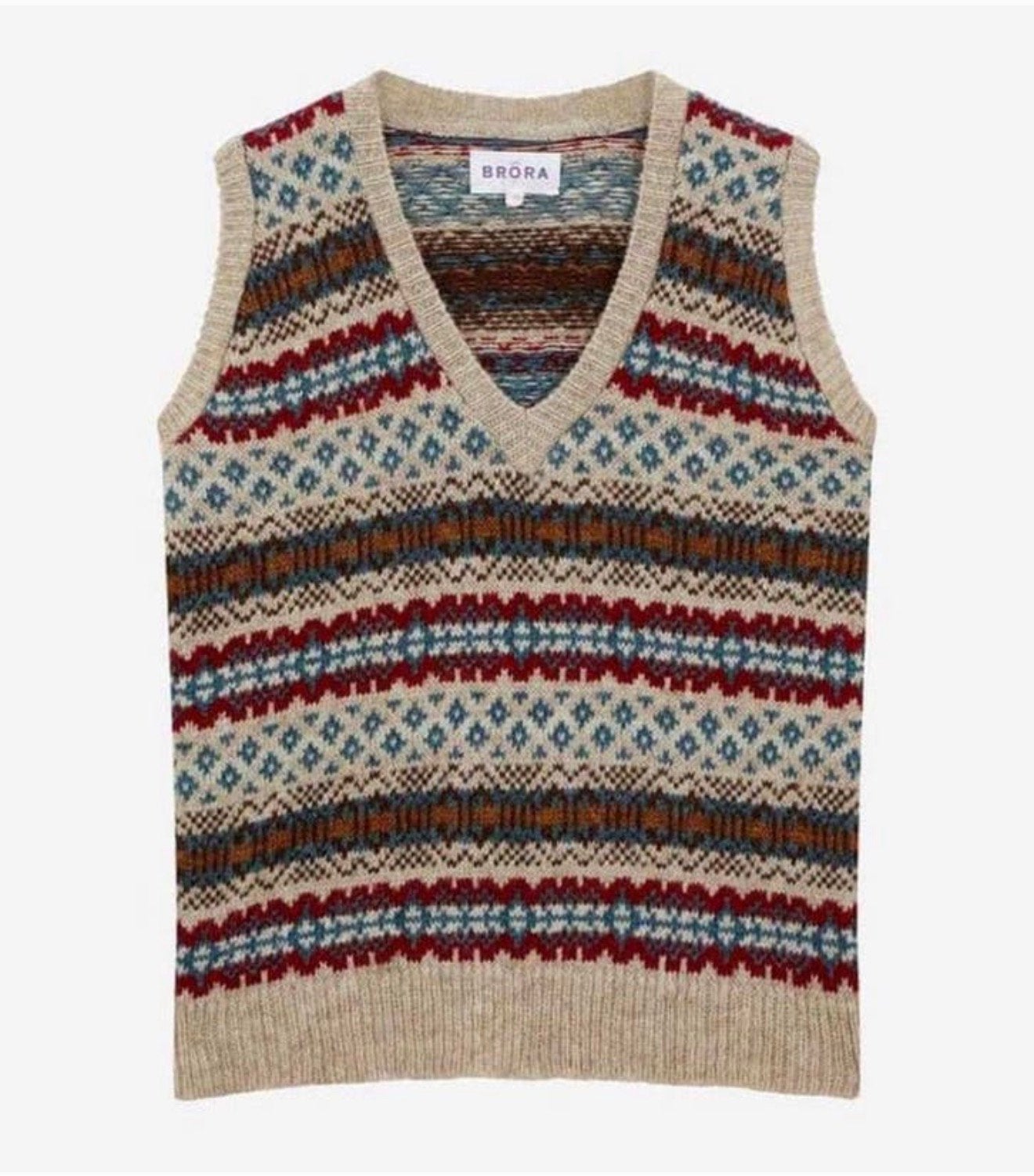 BRORA Fair Isle wollen spencer dames 36-S tanktop van wol, Kleding | Dames, Truien en Vesten, Meerkleurig, Ophalen of Verzenden