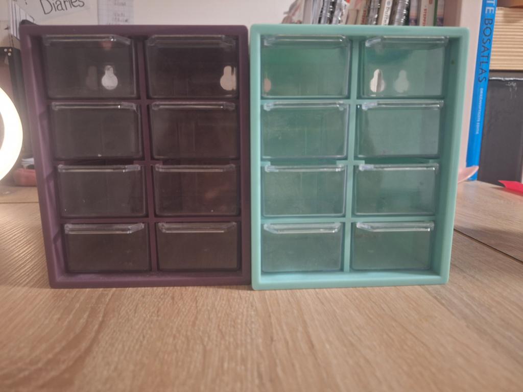 2x Mini Opbergkastjes Flying Tiger voor Kralen/Kleine Items, Gebruikt, Gereedschap of Toebehoren, Meerkleurig, Ophalen of Verzenden