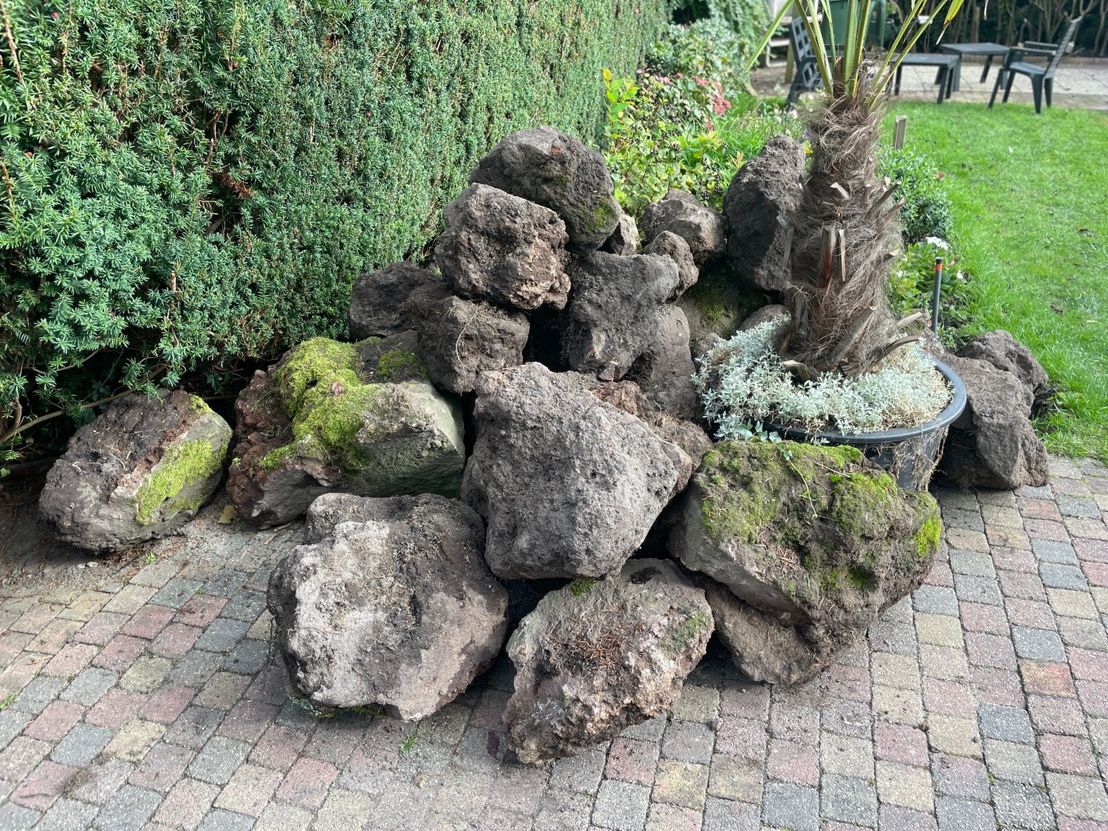 Lava keien, Tuin en Terras, Ophalen, Gebruikt, Bruin, Kei