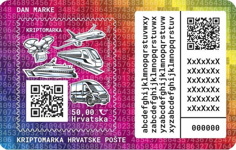 Kroatie 2020, 1e Crypto postzegels uitgegeven door de post., Verzenden, Buitenland
