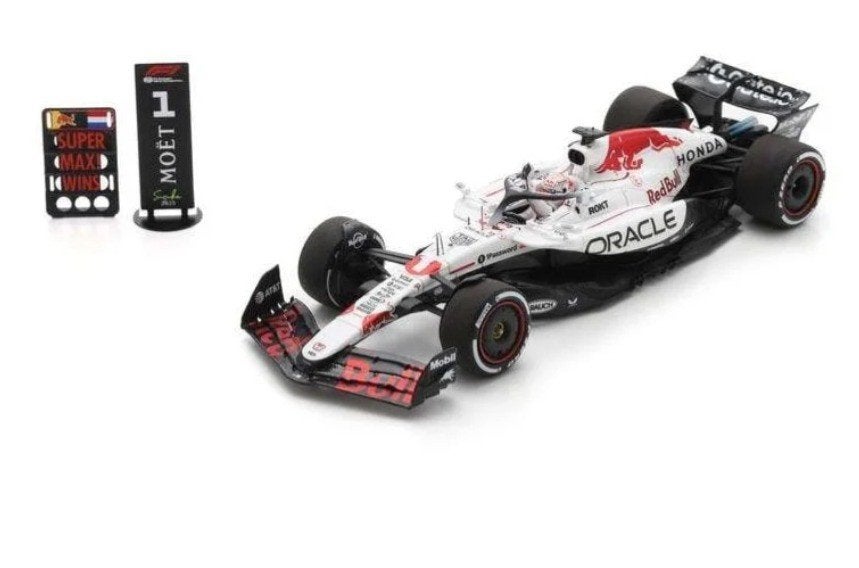 Max Verstappen Suzuka Spark 12S054 Witte Red Bull, Ophalen of Verzenden, Nieuw, Auto, Overige merken