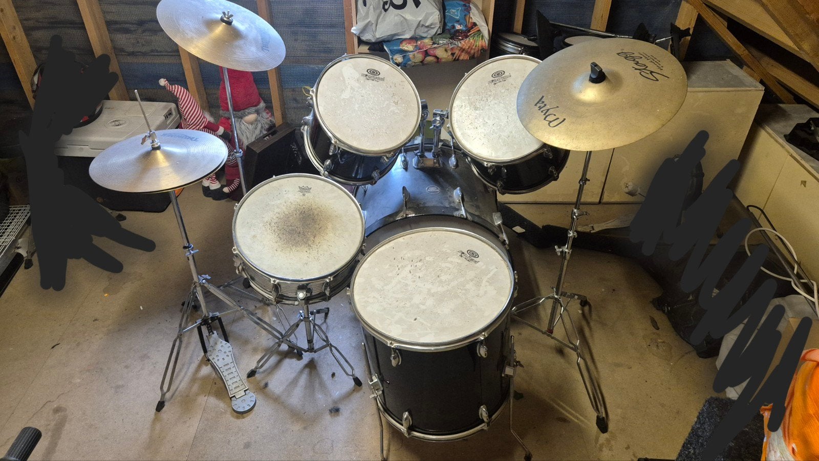 Gebruikt drumstel compleet, Muziek en Instrumenten, Ophalen, Gebruikt, Overige merken
