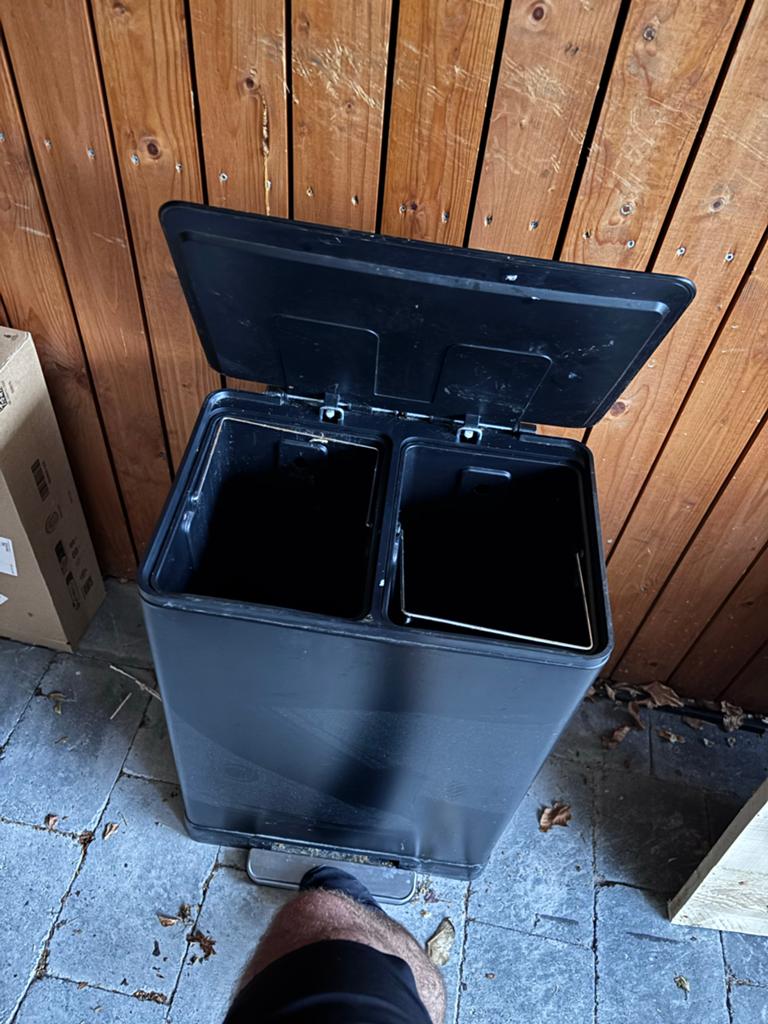 Pedaalemmer met dubbele bak - Gebruikt, Ophalen, Gebruikt, Met pedaal, 40 liter of meer