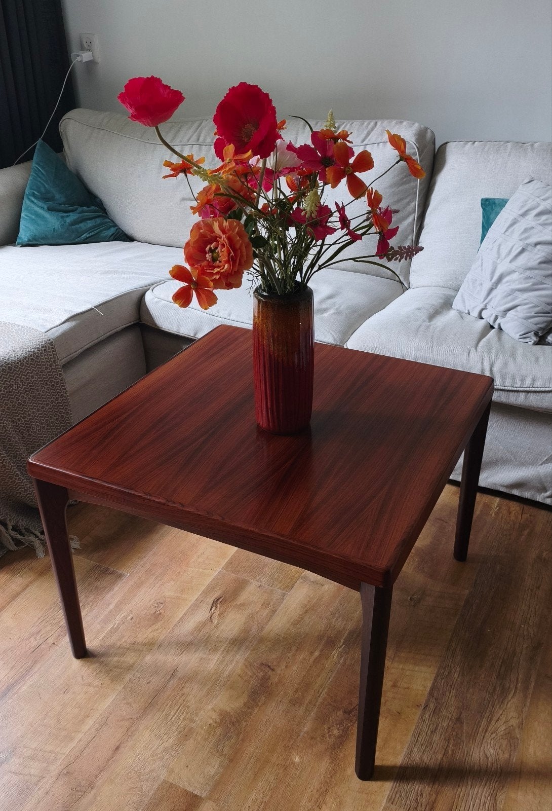 Deense Henning Kjaernulf salontafel vintage jaren 60, Ophalen, 50 – 75, Gebruikt, 50 tot 100 cm