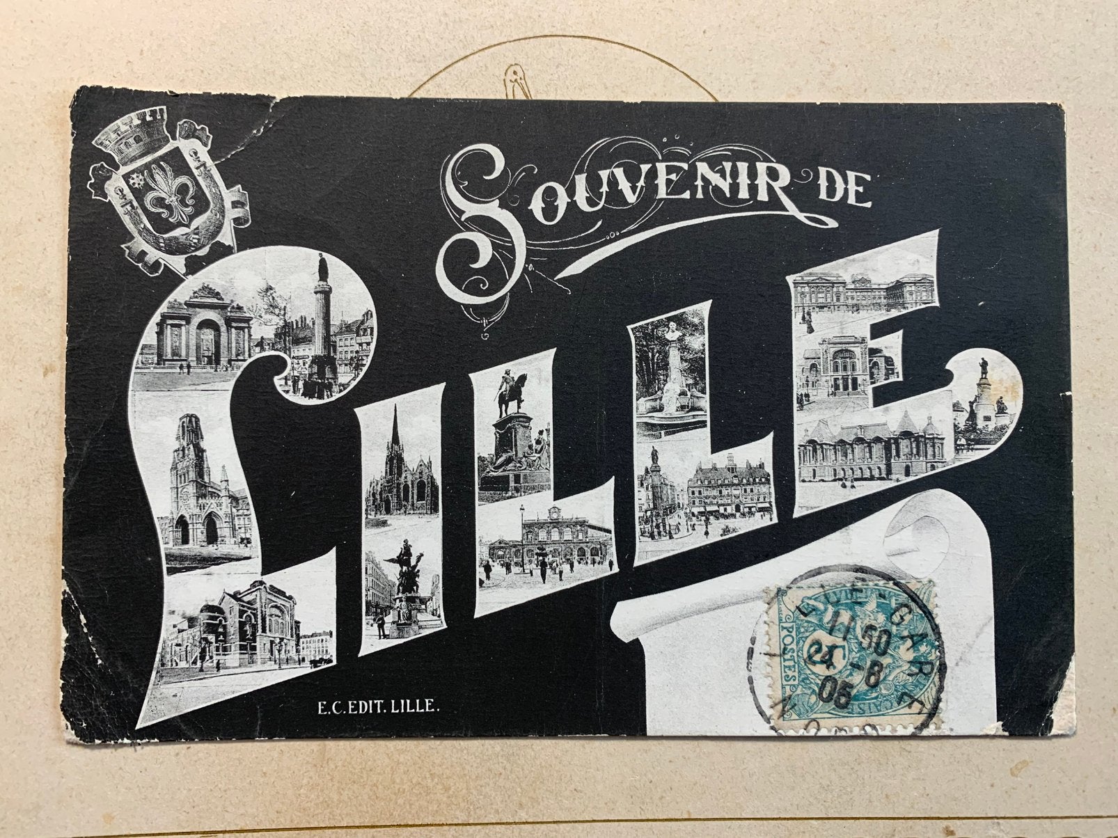 1905 Souvenir de Lille, Ophalen of Verzenden, Voor 1920, Gelopen, Frankrijk